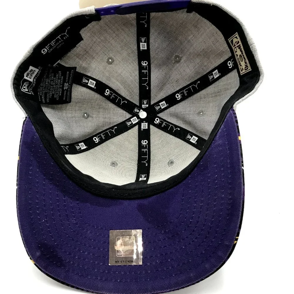 Los Angeles Lakers Hardwood Classics Gray Black‎ Snapback Hat Cap Embroidered
